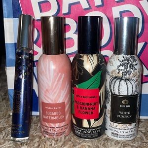 Bath & Body Works/ Room Sprays PLUS travel size perfume